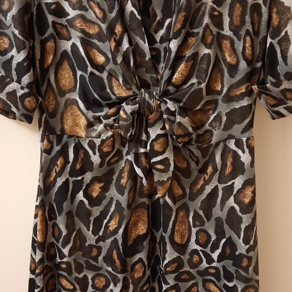 Joseph Ribkoff Metallic Leopard Print Dress - Picture 7 of 17